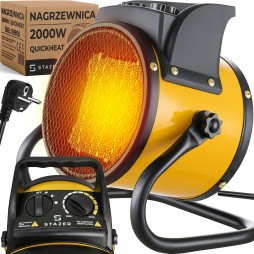 Farelka termowentylator nagrzewnica grzejnik. Przenośne ogrzewanie elektryczne 2000 W.