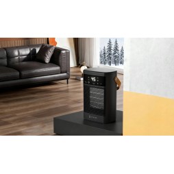 STAZER PowerHeat - Grzejnik Elektryczny Farelka Termowentylator, Nagrzewnica + Pilot, Timer, 1500W
