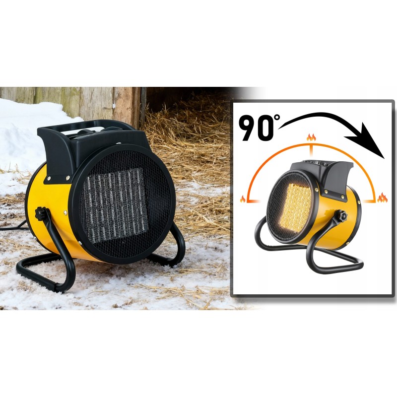 Farelka termowentylator nagrzewnica grzejnik. Przenośne ogrzewanie elektryczne 2000 W.