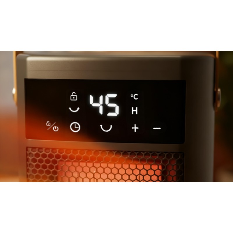 STAZER PowerHeat - Grzejnik Elektryczny Farelka Termowentylator, Nagrzewnica + Pilot, Timer, 1500W