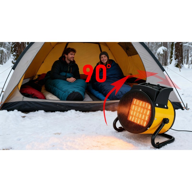 Farelka termowentylator nagrzewnica grzejnik. Przenośne ogrzewanie elektryczne 2000 W.