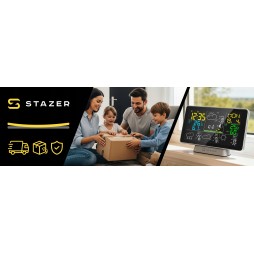 STAZER CLIMATIQ SMART Stacja pogody WiFi Tuya budzik zegar termometr higrometr barometr stacja pogodowa + czujnik