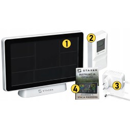 STAZER CLIMATIQ SMART Stacja pogody WiFi Tuya budzik zegar termometr higrometr barometr stacja pogodowa + czujnik