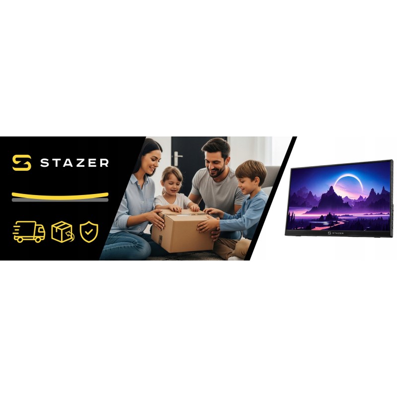 Przenośny monitor do laptopa i smartfona 14 cali IPS LCD WUXGA 1920x1200, HDR, USB-C, Mini HDMI, 60 Hz