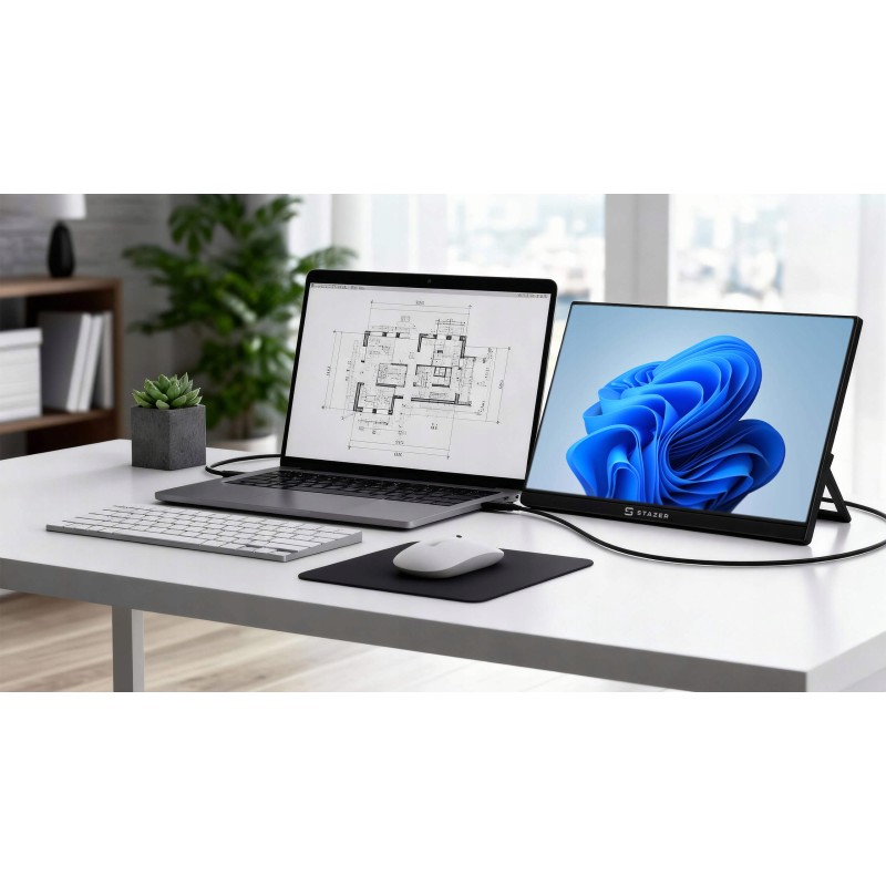 Przenośny monitor do laptopa i smartfona 14 cali IPS LCD WUXGA 1920x1200, HDR, USB-C, Mini HDMI, 60 Hz