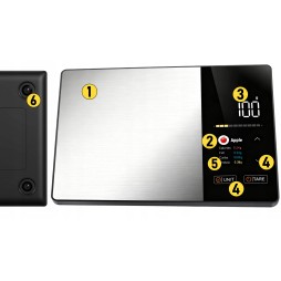 Waga kuchenna dietetyczna bluetooth z aplikacją na telefon 5kg/1g