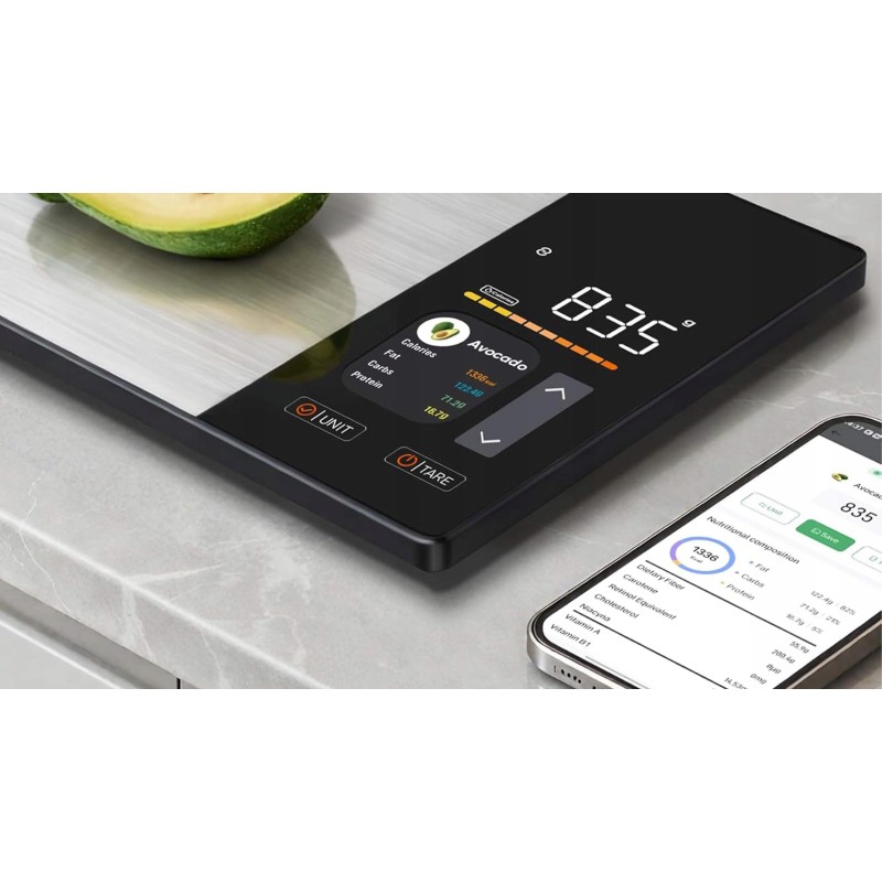 Waga kuchenna dietetyczna bluetooth z aplikacją na telefon 5kg/1g