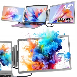 Podwójny monitor przenośny do laptopa 14" LCD IPS HDR WUXGA 1920 × 1200 60 Hz mini HDMI USB-C