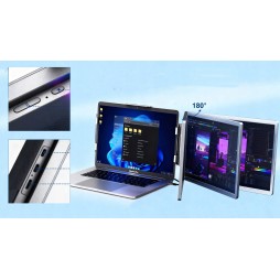 Przenośny monitor 14" do laptopa - montowany na ekranie | WUXGA, USB-C | ALGET.pl