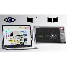 Przenośny monitor 14" do laptopa - montowany na ekranie | WUXGA, USB-C | ALGET.pl