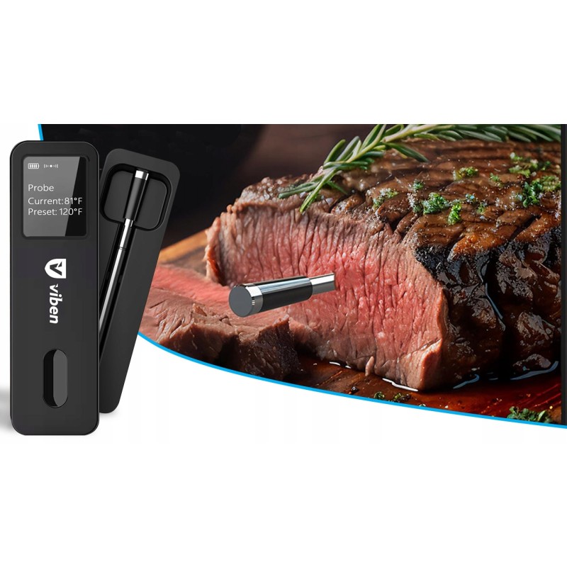 Termometr do pieczenia mięsa bezprzewodowy bluetooth elektroniczny + sonda