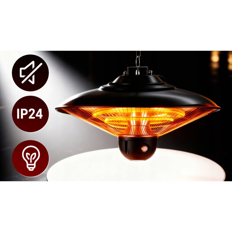 vIben SUNVEIL - promiennik sufitowy lampa grzewcza żarnik z pilotem na taras 2000W