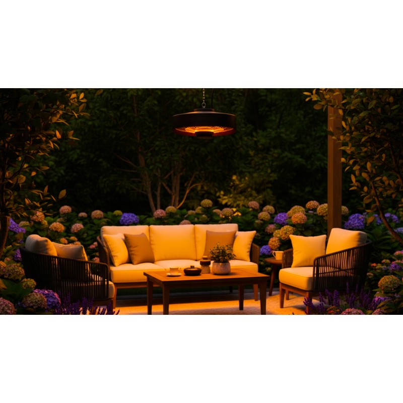 vIben Aurio - promiennik sufitowy lampa grzewcza żarnik z pilotem na taras 2000W