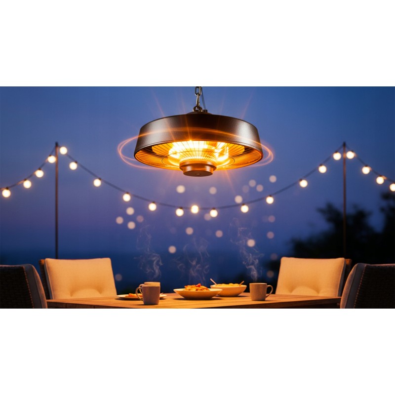 vIben Aurio - promiennik sufitowy lampa grzewcza żarnik z pilotem na taras 2000W