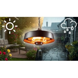 vIben Aurio - promiennik sufitowy lampa grzewcza żarnik z pilotem na taras 2000W
