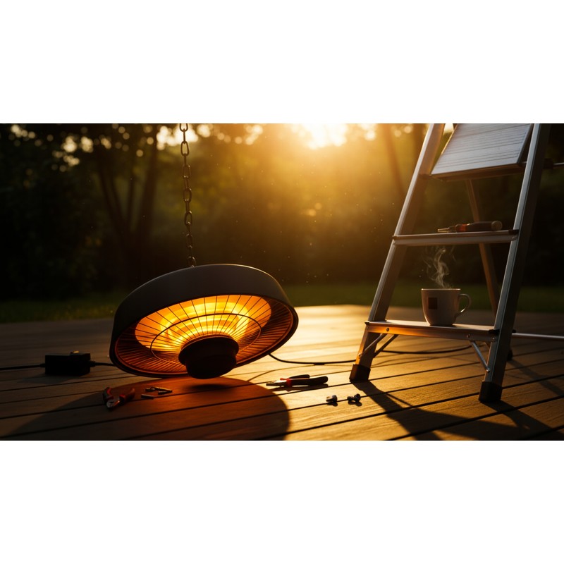 vIben Aurio - promiennik sufitowy lampa grzewcza żarnik z pilotem na taras 2000W
