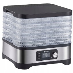 Suszarka do żywności viben DeHydroX 450W – cicha suszarka do grzybów, owoców i warzyw z timerem, 6 sit + dodatki