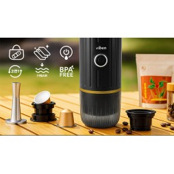 Przenośny ekspres do kawy mielonej kapsułki Nespresso espresso 19 bar 100W