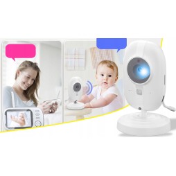 Elektroniczna niania kamera na żywo tryb nocny termometr IPS HD 2000mAh