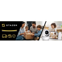 Niania elektroniczna z kamerą obrotową – baby monitor ekran LCD 5" HD
