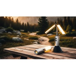 Wielofunkcyjna lampa na biwak, latarka robocza led COB 3w1