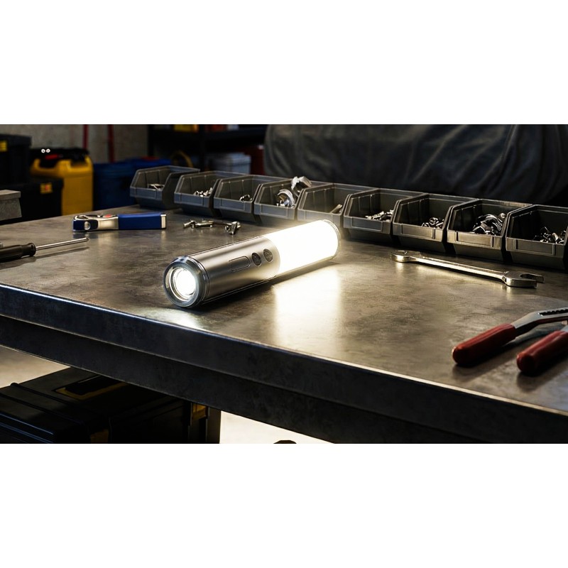 Wielofunkcyjna lampa na biwak, latarka robocza led COB 3w1