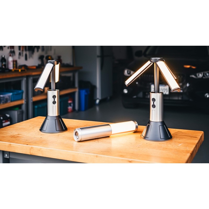 Wielofunkcyjna lampa na biwak, latarka robocza led COB 3w1
