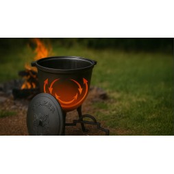 Kociołek żeliwny myśliwski garnek węgierski na pieczonki ognisko grill 10L