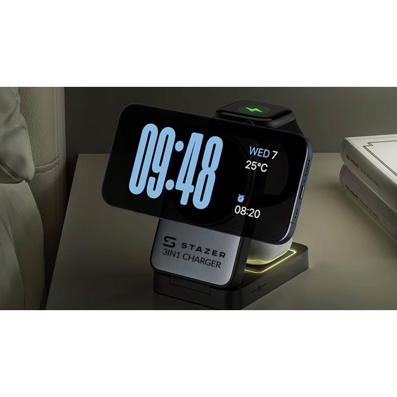 BEZPRZEWODOWA ŁADOWARKA INDUKCYJNA WIRELESS DO APPLE WATCH, IPHONE I AIRPODS 3W1 15W MAGSAFE QI