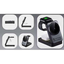 BEZPRZEWODOWA ŁADOWARKA INDUKCYJNA WIRELESS DO APPLE WATCH, IPHONE I AIRPODS 3W1 15W MAGSAFE QI