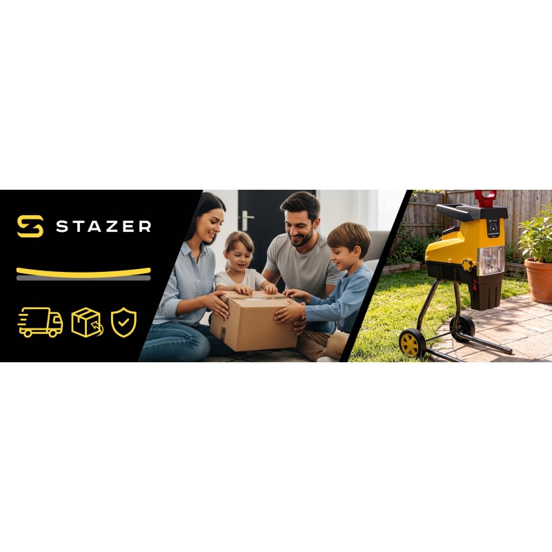 Rozdrabniacz Elektryczny Rębak do Gałęzi Frezowy 60l 44mm 3600W