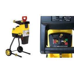 Rozdrabniacz Elektryczny Rębak do Gałęzi Frezowy 60l 44mm 3600W