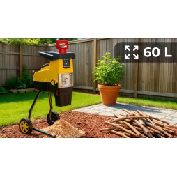 Rozdrabniacz Elektryczny Rębak do Gałęzi Frezowy 60l 44mm 3600W