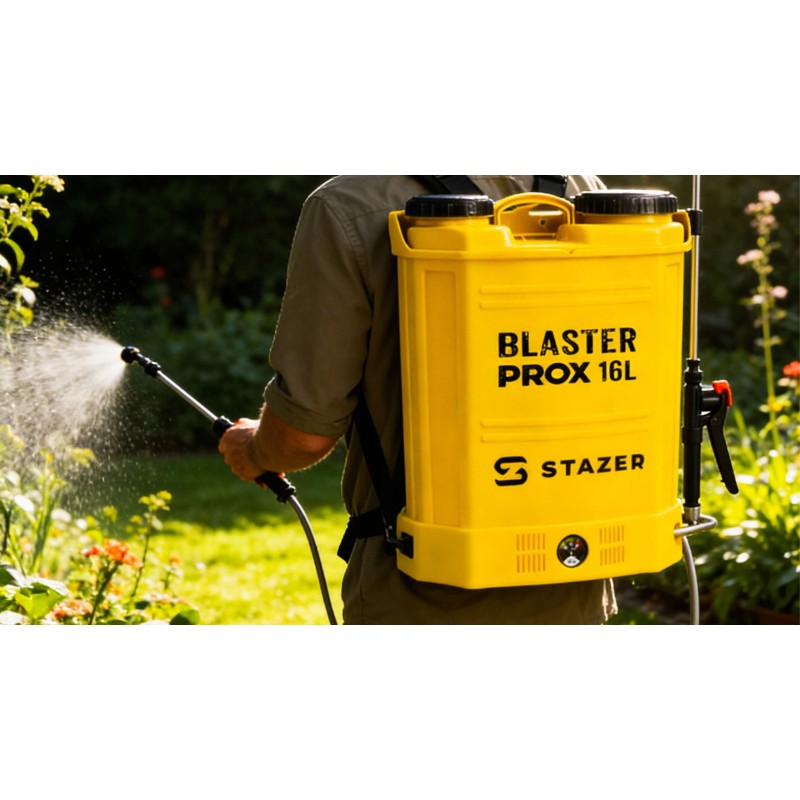 STAZER BLASTER ProX Opryskiwacz opryskiwacz plecakowy akumulatorowy elektryczny lanca 46-80 cm 16 l