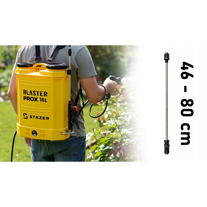 STAZER BLASTER ProX Opryskiwacz opryskiwacz plecakowy akumulatorowy elektryczny lanca 46-80 cm 16 l