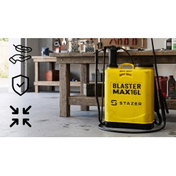 STAZER BLASTER MAX – Opryskiwacz Plecakowy Ciśnieniowy Ręczny Ogrodowy 16 l, Lanca Teleskopowa 46–80 cm