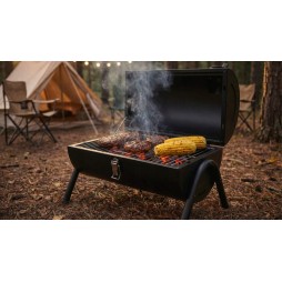 Grill węglowy ogrodowy przenośny składany beczka kempingowy turystyczny