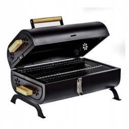 Grill przenośny  turystyczny węglowy składany walizka kempingowy ogrodowy bbq skrzynka