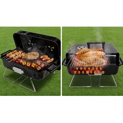 Grill turystyczny przenośny węglowy składany BBQ kempingowy walizka pojemny