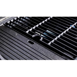 Grill gazowy ruszt żeliwny nierdzewny ogrodowy palnik boczny 4+1 13,7 KW