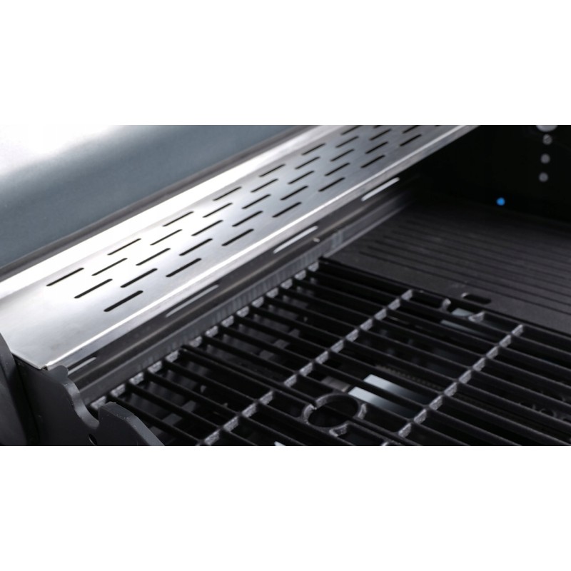 Grill gazowy ruszt żeliwny nierdzewny ogrodowy palnik boczny 4+1 13,7 KW
