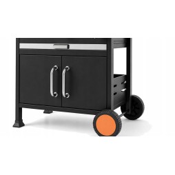 VIBEN Titan Pro - duży grill węglowy ogrodowy z pokrywą, żeliwnym rusztem, termometrem i szybą