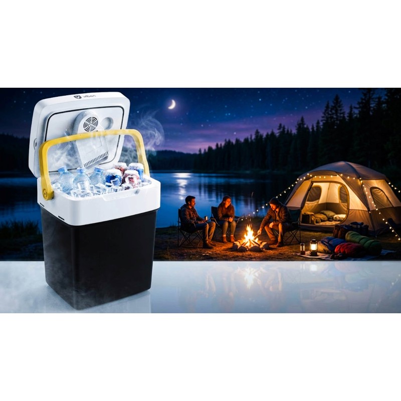 VIBEN ArcticFlow przenośna lodówka turystyczna samochodowa z funkcją grzania USB 12V 230V 29 l