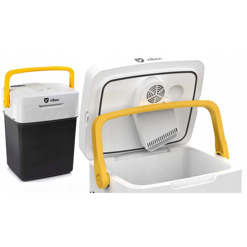 VIBEN ArcticFlow przenośna lodówka turystyczna samochodowa z funkcją grzania USB 12V 230V 29 l
