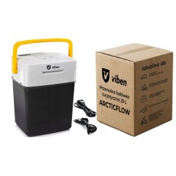 VIBEN ArcticFlow przenośna lodówka turystyczna samochodowa z funkcją grzania USB 12V 230V 29 l