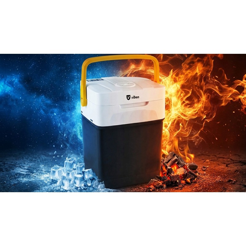 VIBEN ArcticFlow przenośna lodówka turystyczna samochodowa z funkcją grzania USB 12V 230V 29 l