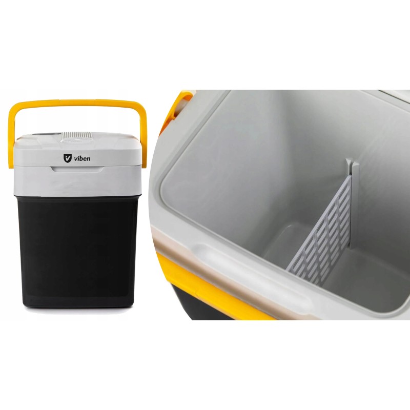 VIBEN ArcticFlow przenośna lodówka turystyczna samochodowa z funkcją grzania USB 12V 230V 29 l