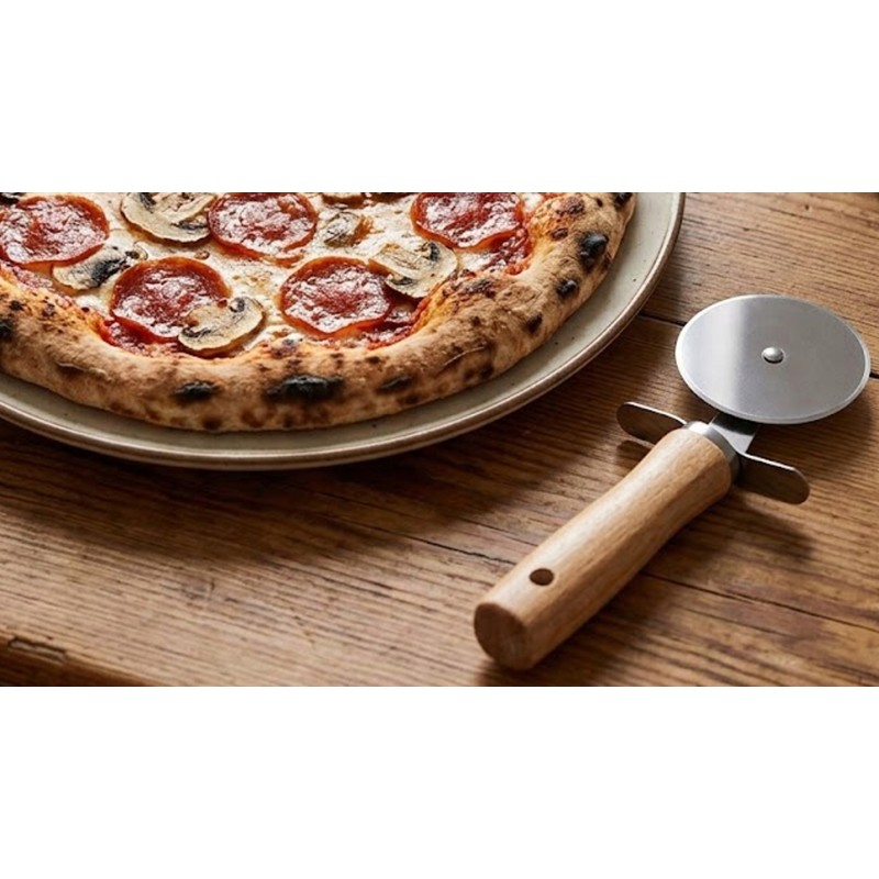 Nóż do pizzy z okrągłym ostrzem - praktyczny produkt do kuchni ze stali nierdzewnej