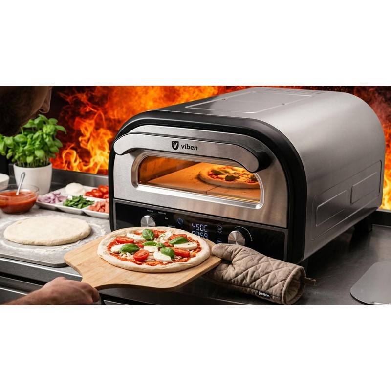 VIBEN PrimoCotto - elektryczny piec do pizzy neapolitańskiej z kamieniem 12" do 450°C