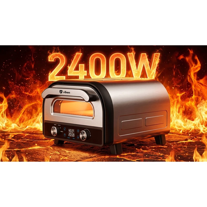 VIBEN PrimoCotto - elektryczny piec do pizzy neapolitańskiej z kamieniem 12" do 450°C